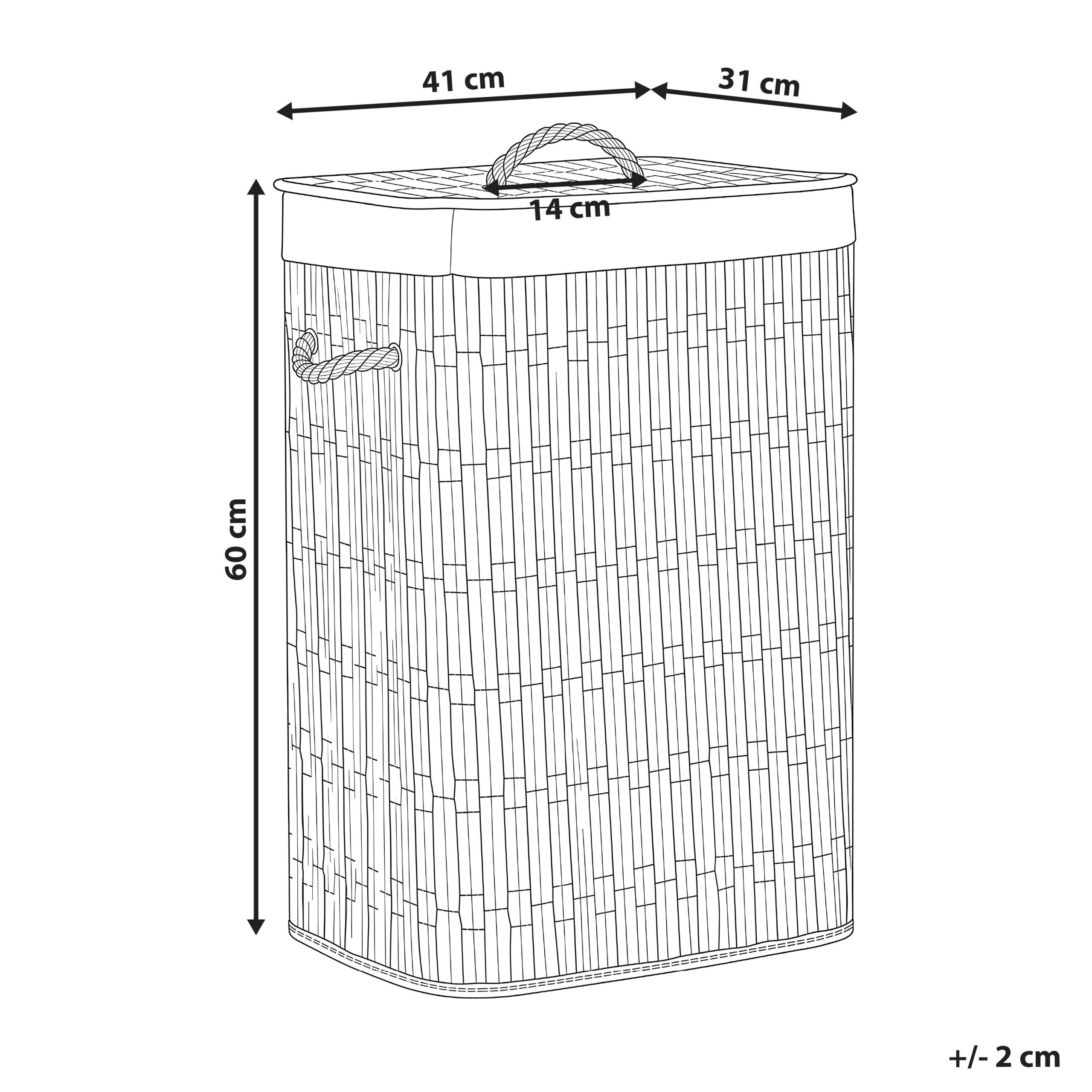 Beliani - Paniers à linge Matière synthétique Gris TRANCURA - 41x31x60- Beliani - Image 3
