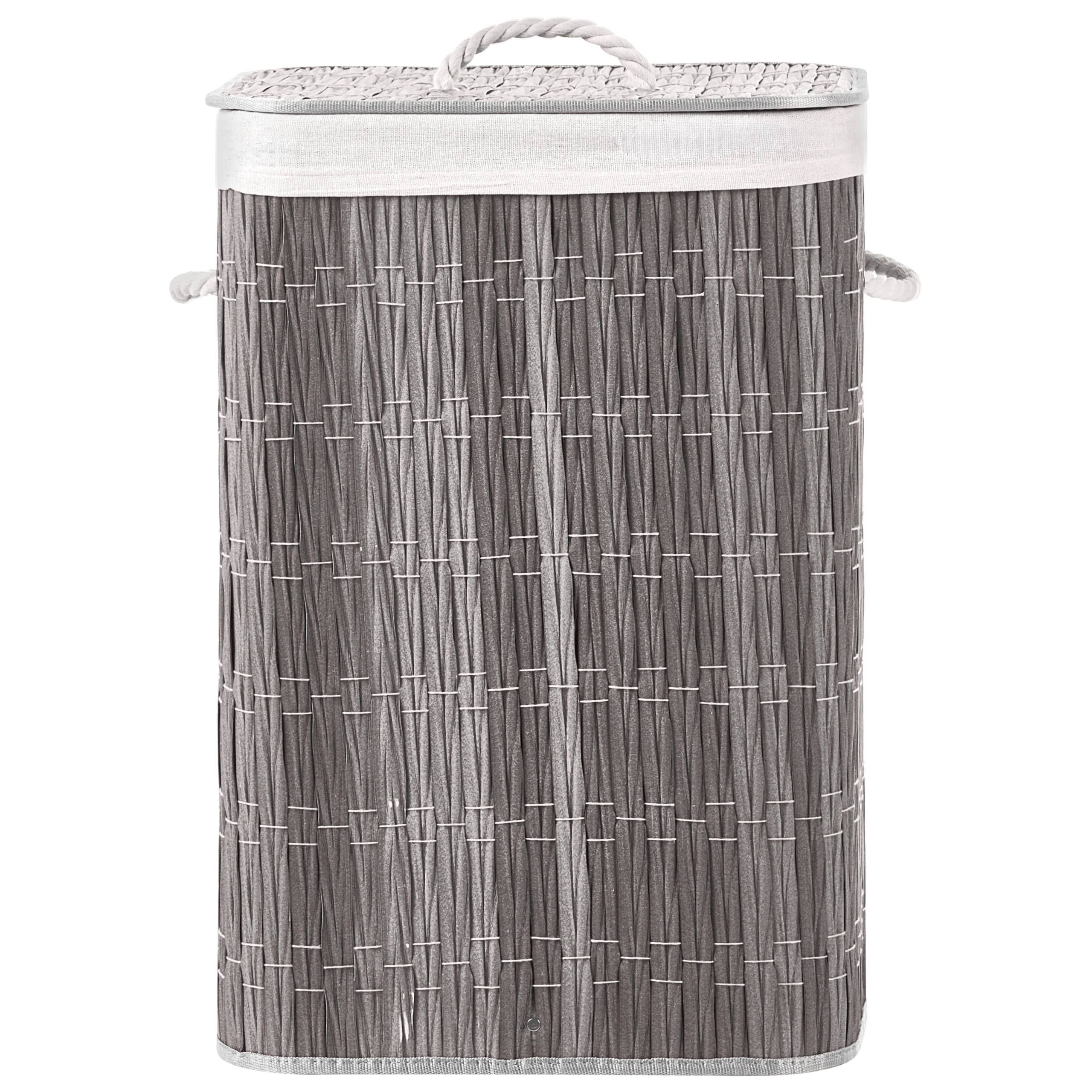Beliani - Paniers à linge Matière synthétique Gris TRANCURA - 41x31x60- Beliani - Image 4