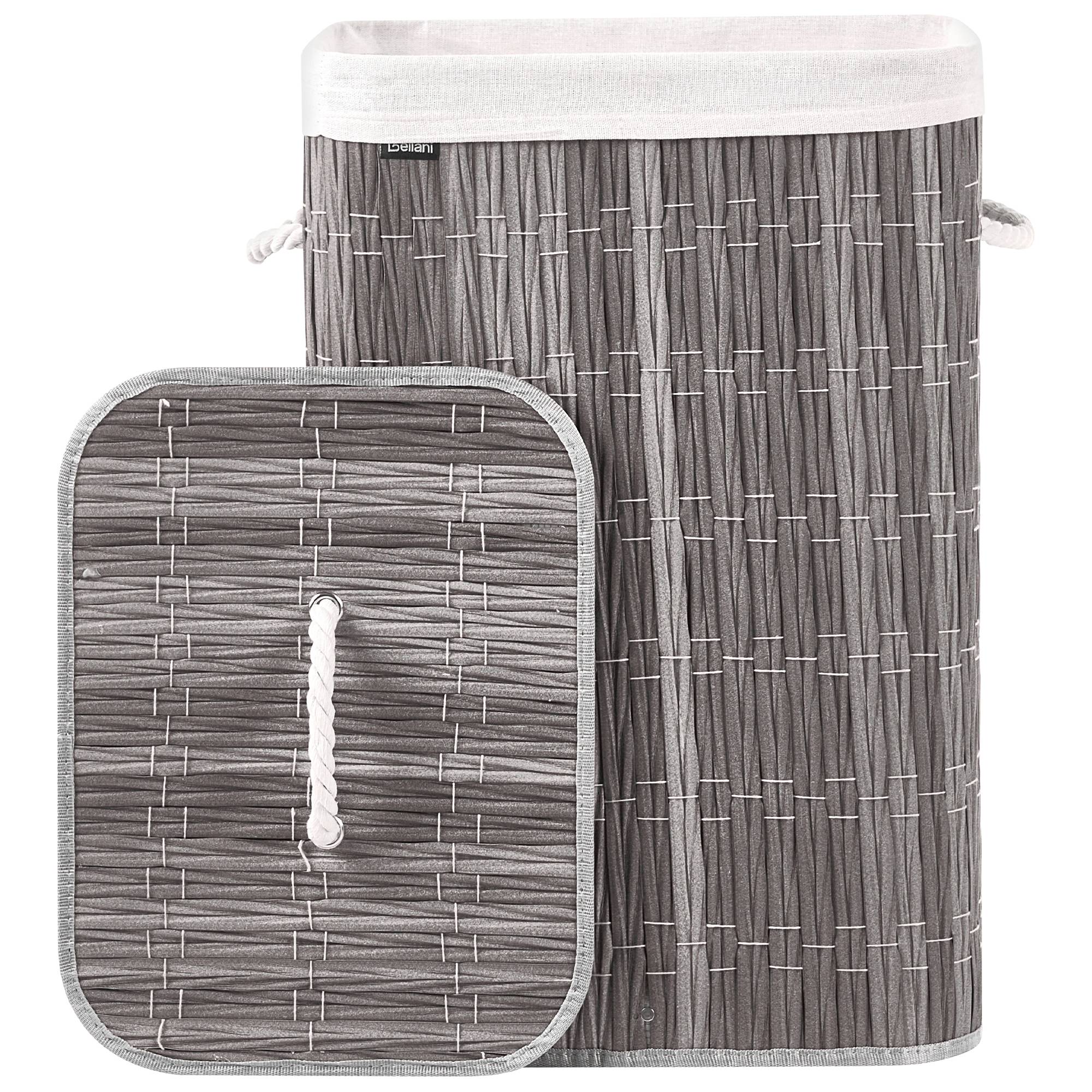 Beliani - Paniers à linge Matière synthétique Gris TRANCURA - 41x31x60- Beliani - Image 5
