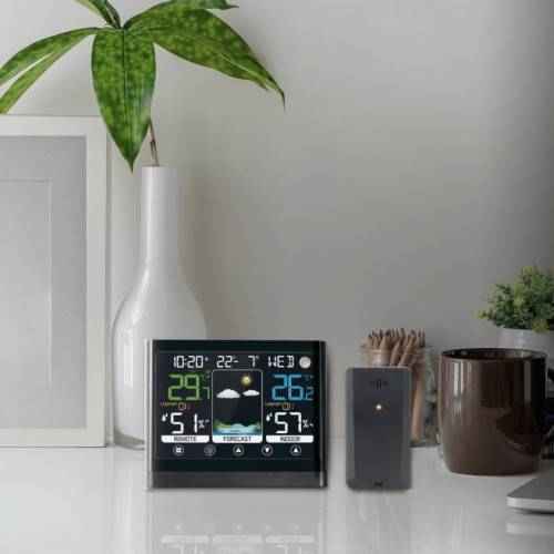 Livoo - Station météo tactile avec écran LCD couleur - Imagen 3