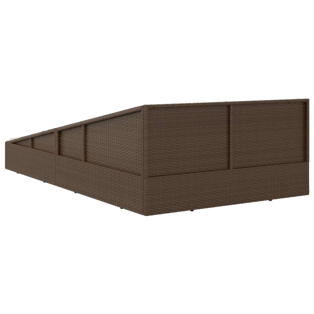 Vidaxl - Lit de jardin marron 110x200 cm résine tressée vidaXL 42666 - Image 6