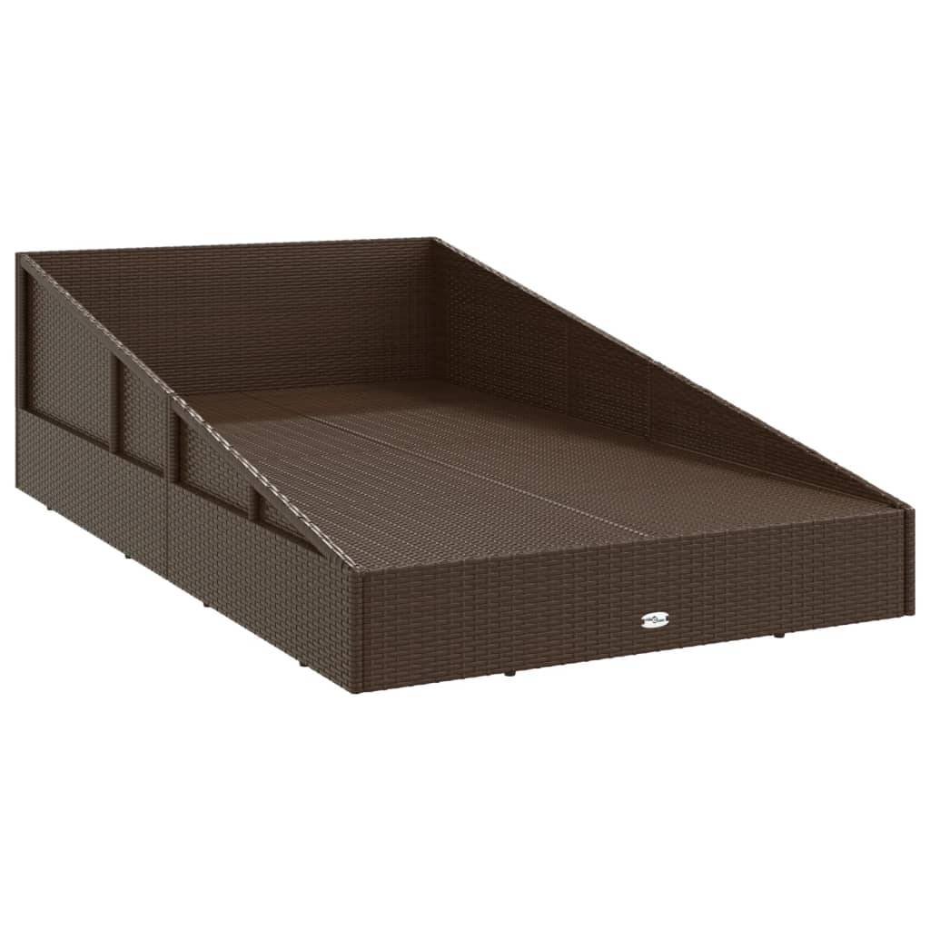 Vidaxl - Lit de jardin marron 110x200 cm résine tressée vidaXL 42666 - Image 10