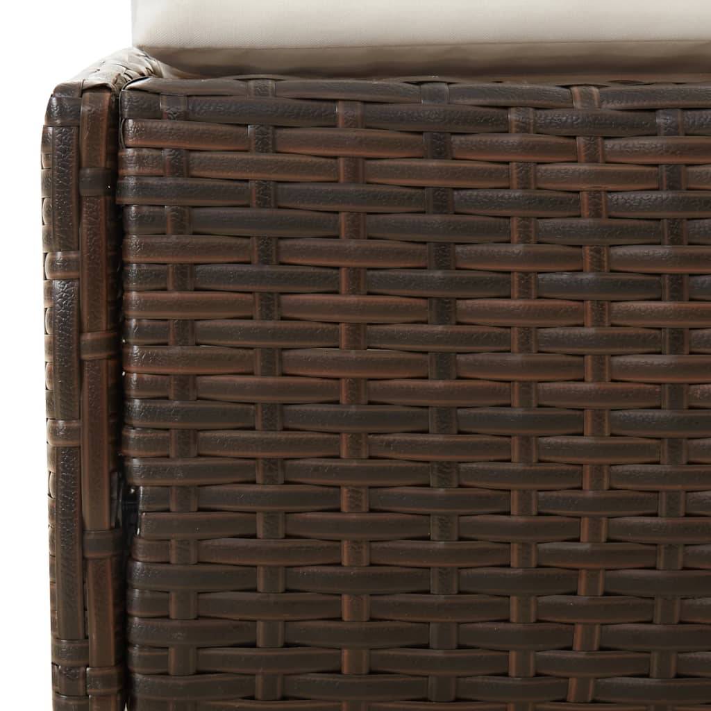 Vidaxl - Lit de jardin marron 110x200 cm résine tressée vidaXL 42666 - Image 8