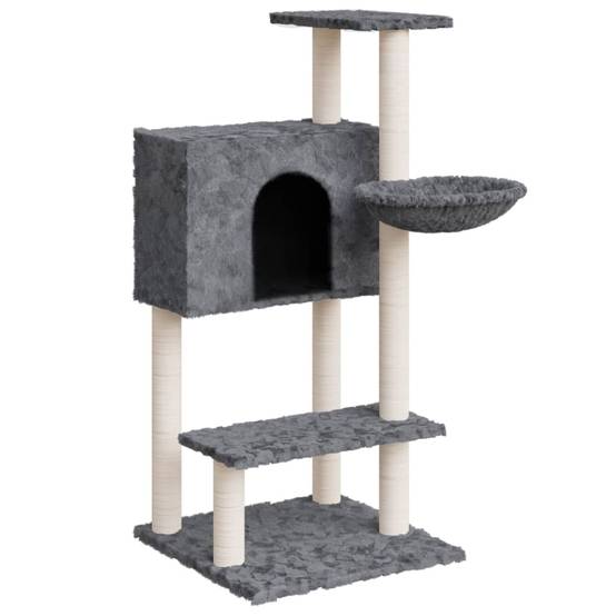 Arbre à chat, Tour à chat avec griffoirs en sisal Gris foncé 108,5 cm MP66 - Image 1