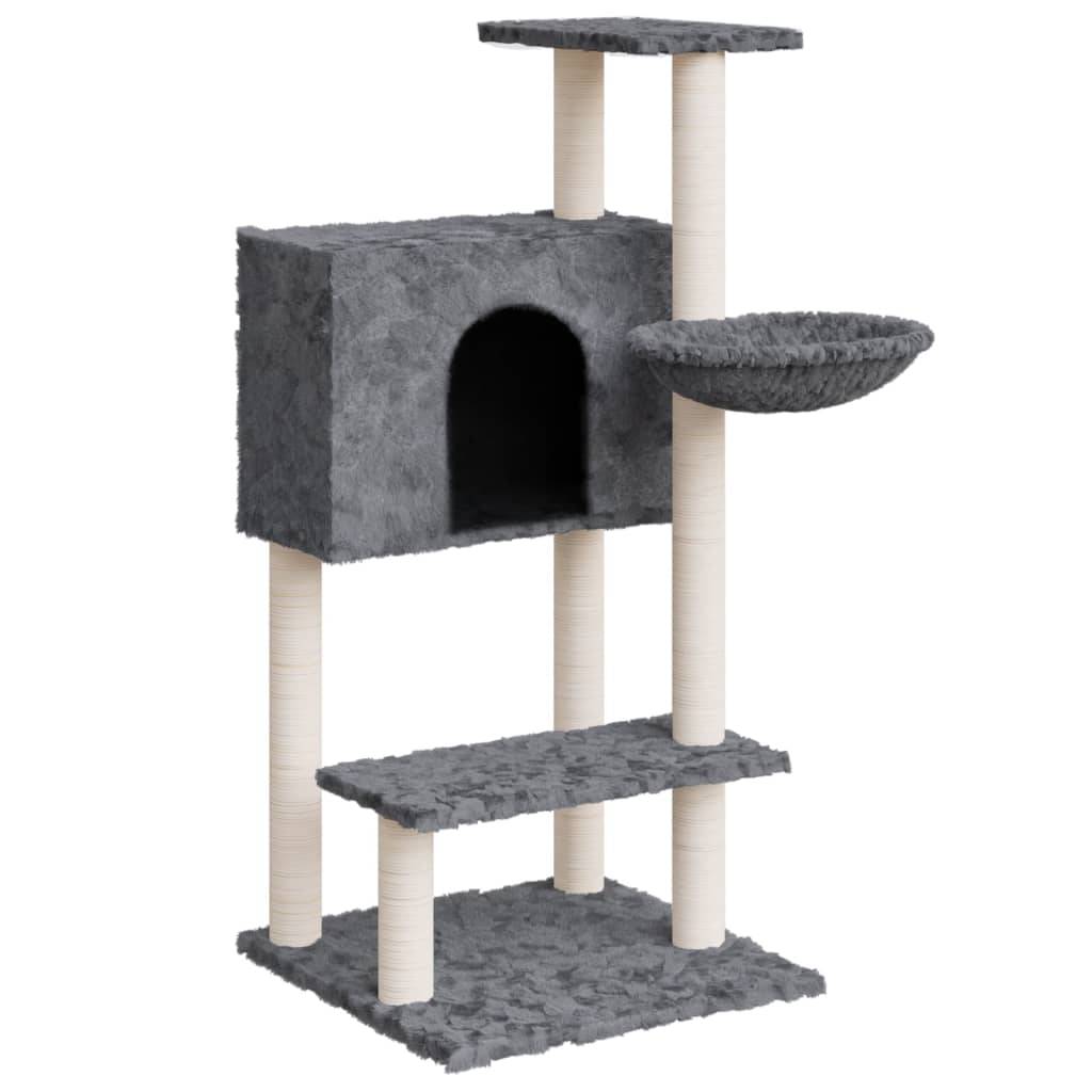 Arbre à chat, Tour à chat avec griffoirs en sisal Gris foncé 108,5 cm MP66 - Image 1