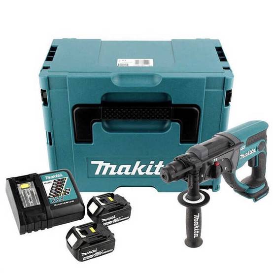 Perforateur burineur SDS-Plus 2J 18V LXT - MAKITA - avec 2 batteries 5.0Ah - MAKPAC - DHR202RTJ - Image 1
