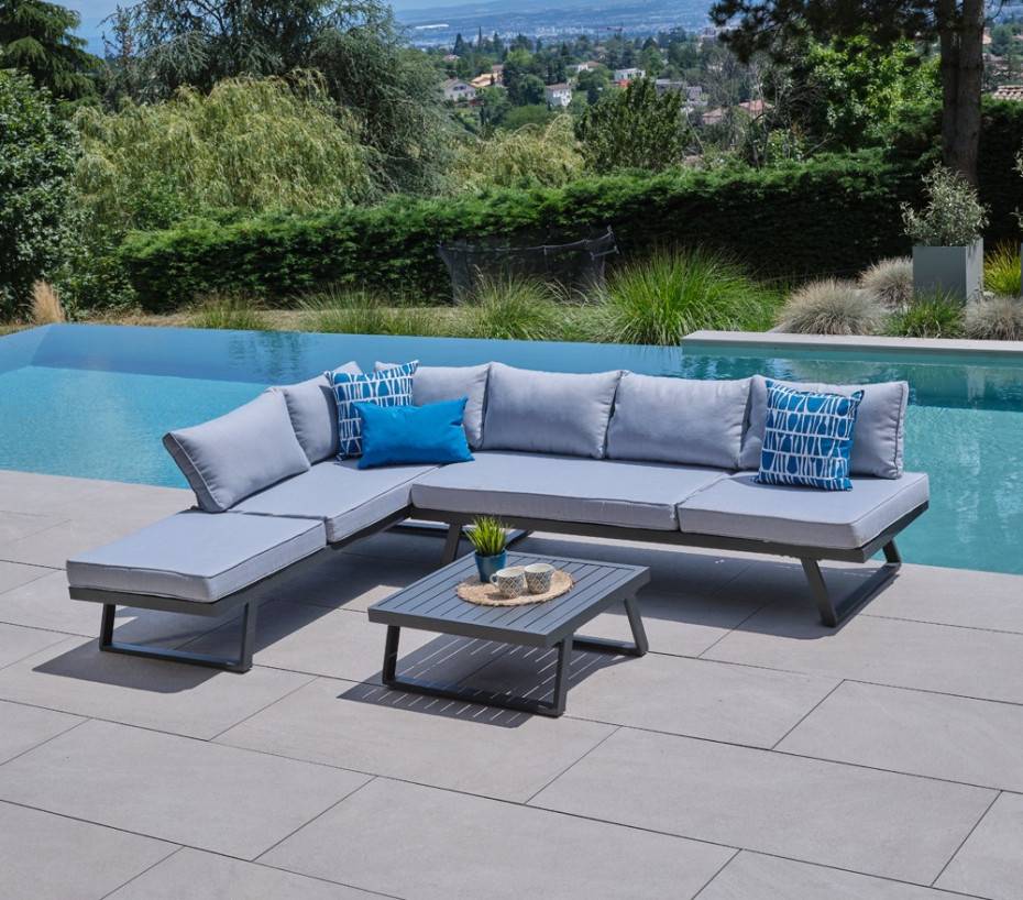 Ozalide - Lot de 2 coussins extérieur  40x40x15  ECLYPSE MER - Imagen 3