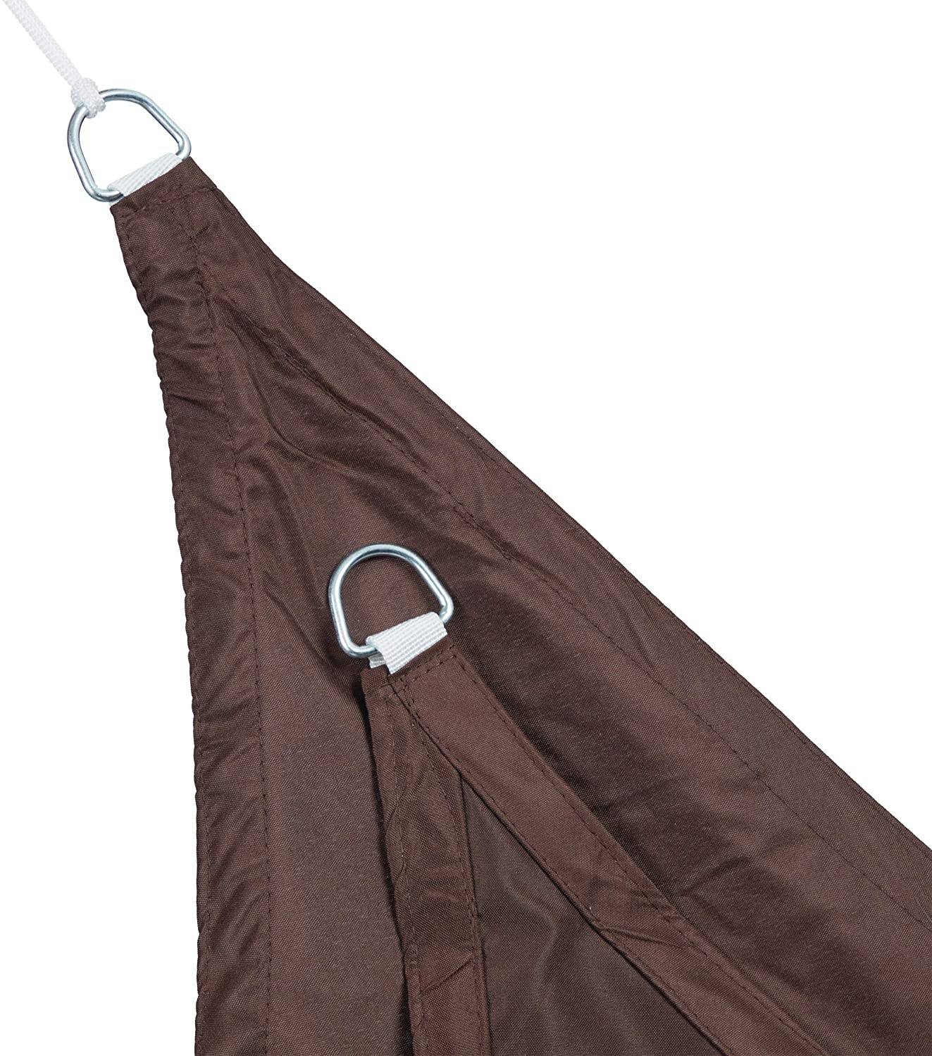 Helloshop26 - Voile d'ombrage triangle 5 x 5 x 5 m brun - Imagen 3