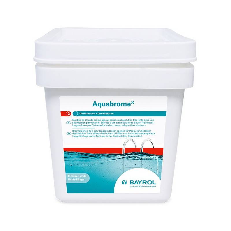 Brome Bayrol Aquabrome pastilles 20 g. désinfection piscine - 10 kg