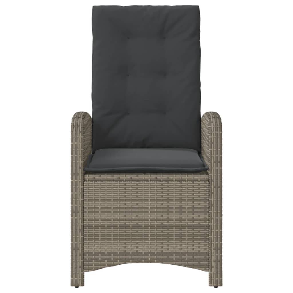 Chaise bois composite 1 places rotin gris  57 x 58,5 x 93 cm  - Prolenta premium  p379.4 - Image 4