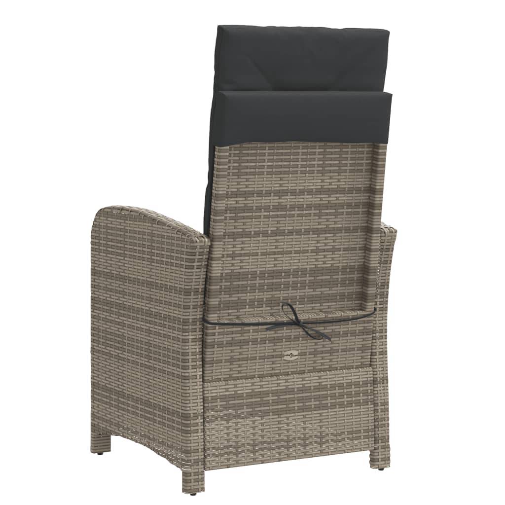 Chaise bois composite 1 places rotin gris  57 x 58,5 x 93 cm  - Prolenta premium  p379.4 - Image 6