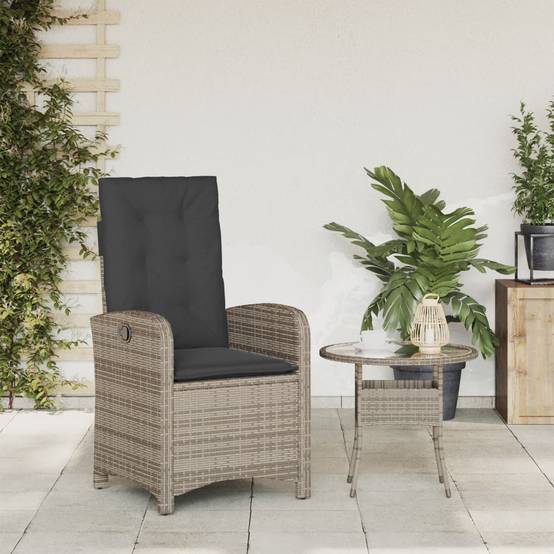 Chaise bois composite 1 places rotin gris 57 x 58,5 x 93 cm - Prolenta premium p379.4 - Image 3