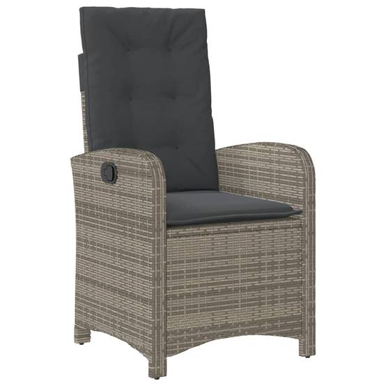 Chaise bois composite 1 places rotin gris 57 x 58,5 x 93 cm - Prolenta premium p379.4 - Image 1