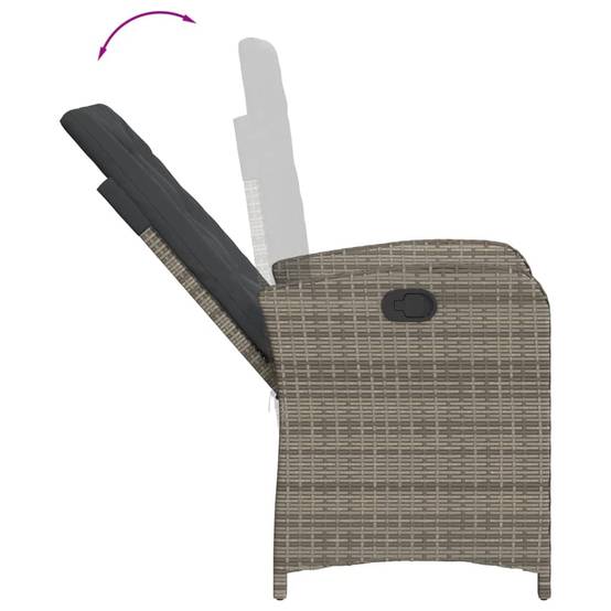 Chaise bois composite 1 places rotin gris 57 x 58,5 x 93 cm - Prolenta premium p379.4 - Image 7