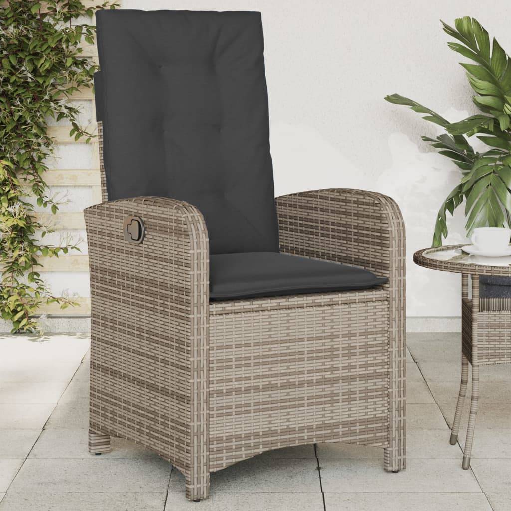 Chaise bois composite 1 places rotin gris  57 x 58,5 x 93 cm  - Prolenta premium  p379.4 - Image 2