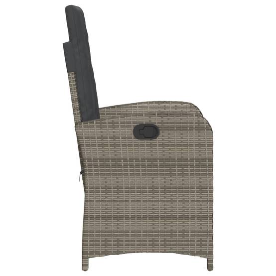 Chaise bois composite 1 places rotin gris 57 x 58,5 x 93 cm - Prolenta premium p379.4 - Image 5