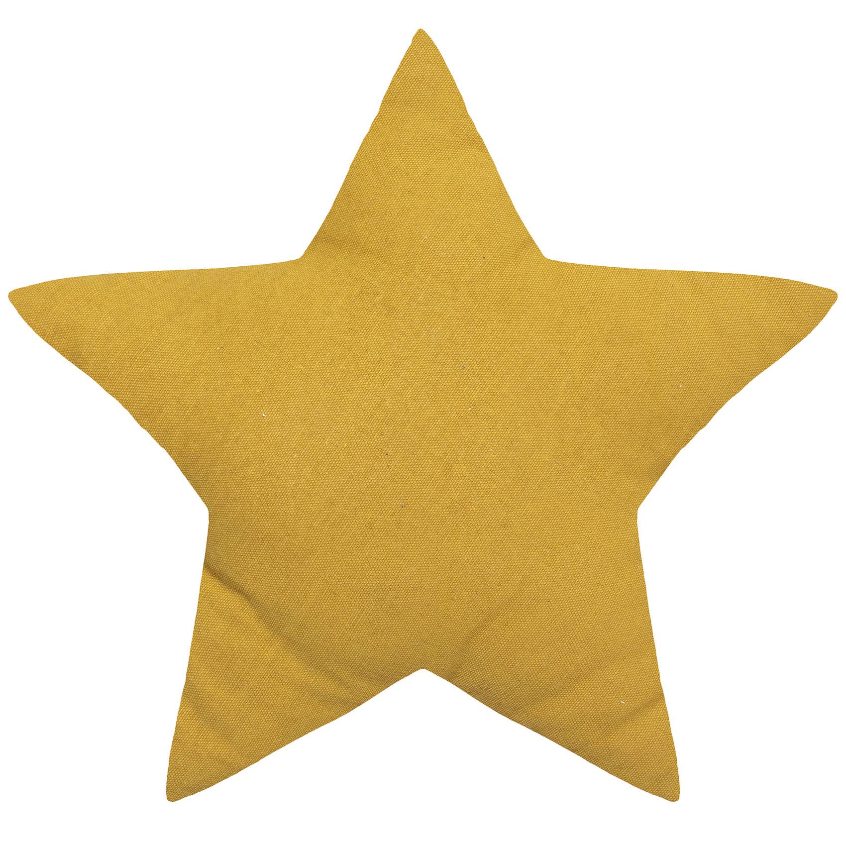 Atmosphera - Coussin étoile à motifs métallisés - ATMOSPHERA - Coton - Jaune Ocre - Imagen 2