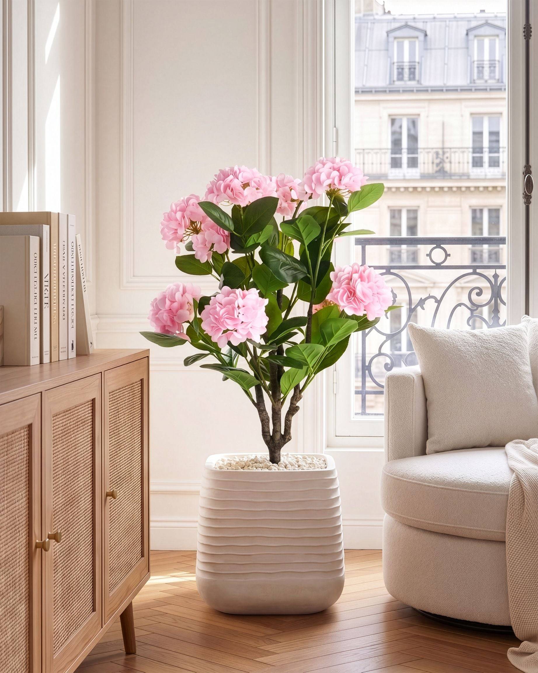 Beliani - Plante artificielle Matière synthétique Rose HORTENSIUM - 50x50x90- Beliani - Image 1