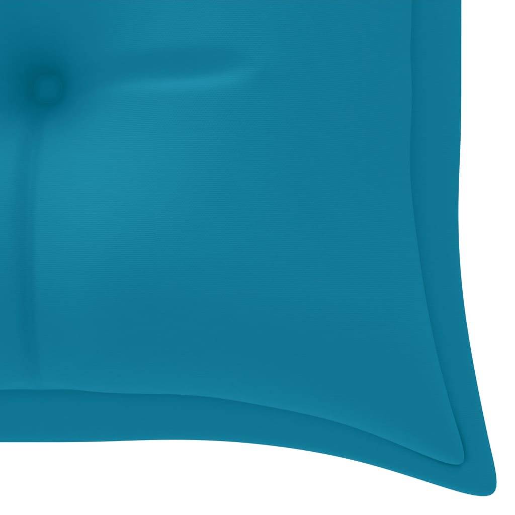 Helloshop26 - Banc de jardin meuble de patio d'extérieur terrasse empilable et coussin 159 cm bois de teck massif - Imagen 5