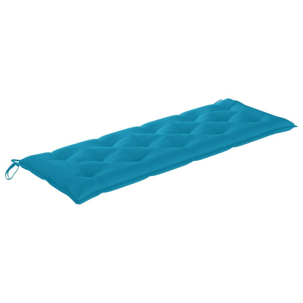 Helloshop26 - Banc de jardin meuble de patio d'extérieur terrasse empilable et coussin 159 cm bois de teck massif - Imagen 2