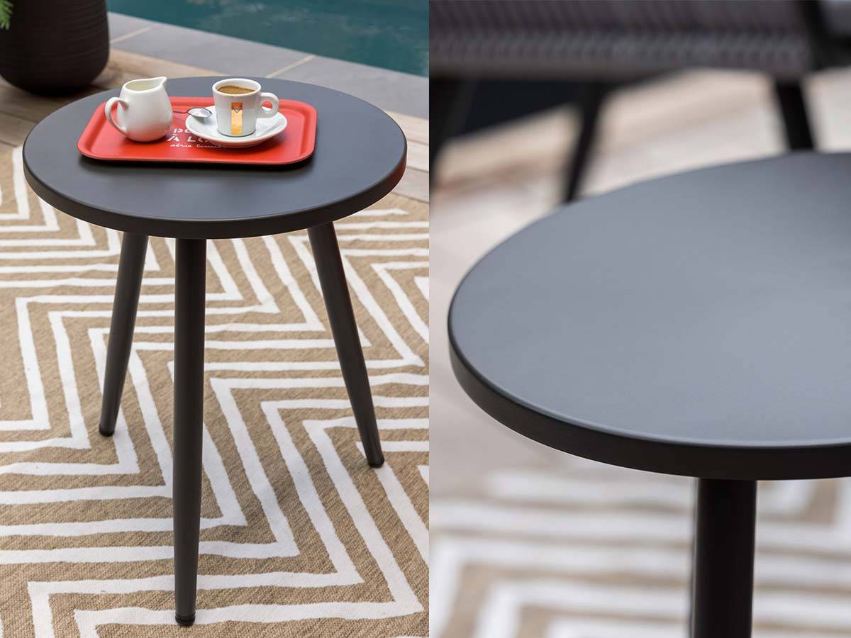 Salon détente en corde tressée - JARDILINE - Aluminium - Gris clair - Imagen 6