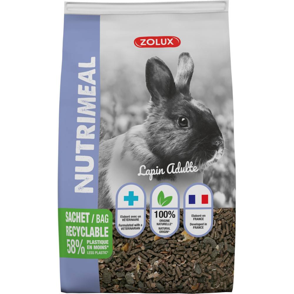 Zolux - zolux - Granulés composé lapin Nain adulte nutrimeal - 2,5kg - Imagen 3