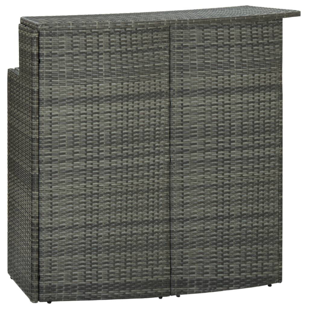Helloshop26 - Ensemble de bar de jardin avec coussins 3 pièces gris - Imagen 5