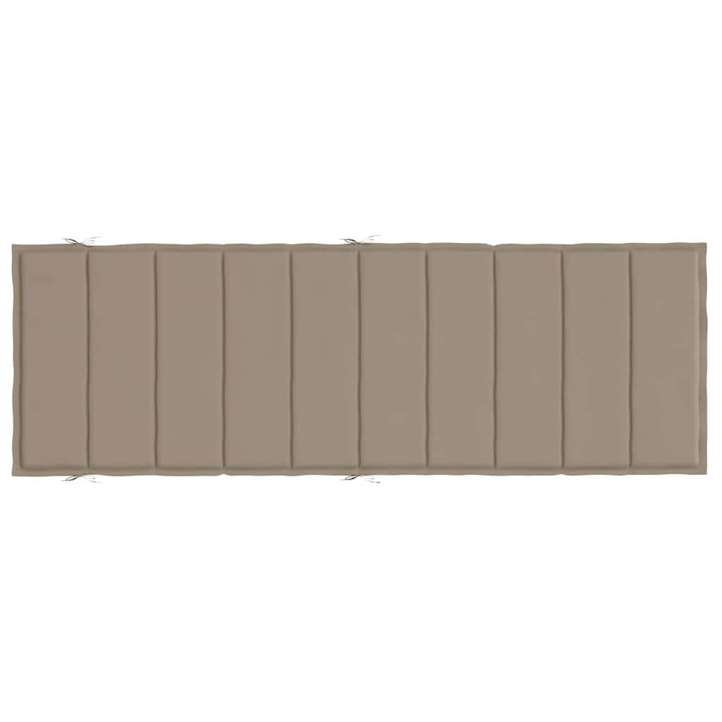 Coussin Bain de soleil | Coussin de chaise longue taupe 186x58x4 cm tissu oxford Maison Chic - Image 5