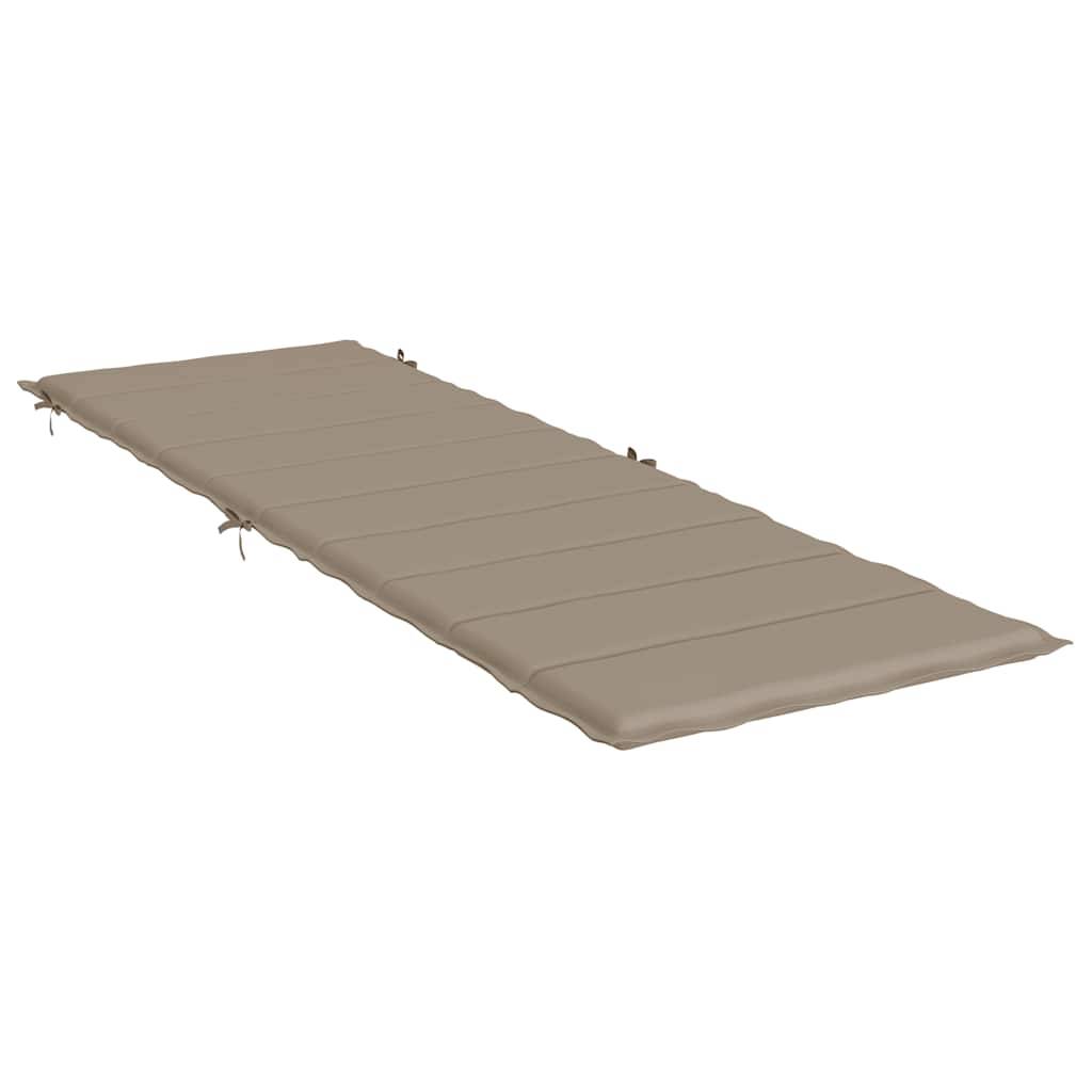 Coussin Bain de soleil | Coussin de chaise longue taupe 186x58x4 cm tissu oxford Maison Chic - Image 4