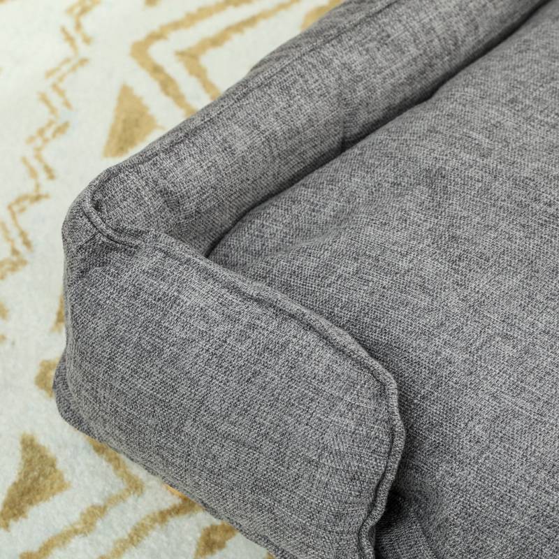 Canapé pour chien intérieur 96 x 66 x 24 cm polyester et bois gris foncé - PANGIVO - Image 6
