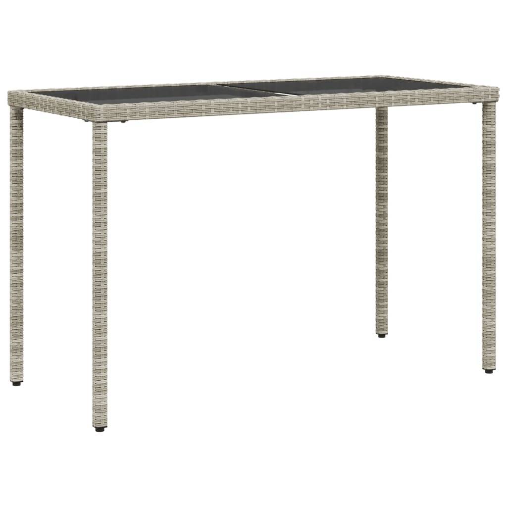 PANGIVO - Table de jardin verre gris clair 115 x 54 x 74 cm rotin - PANGIVO - Image 2