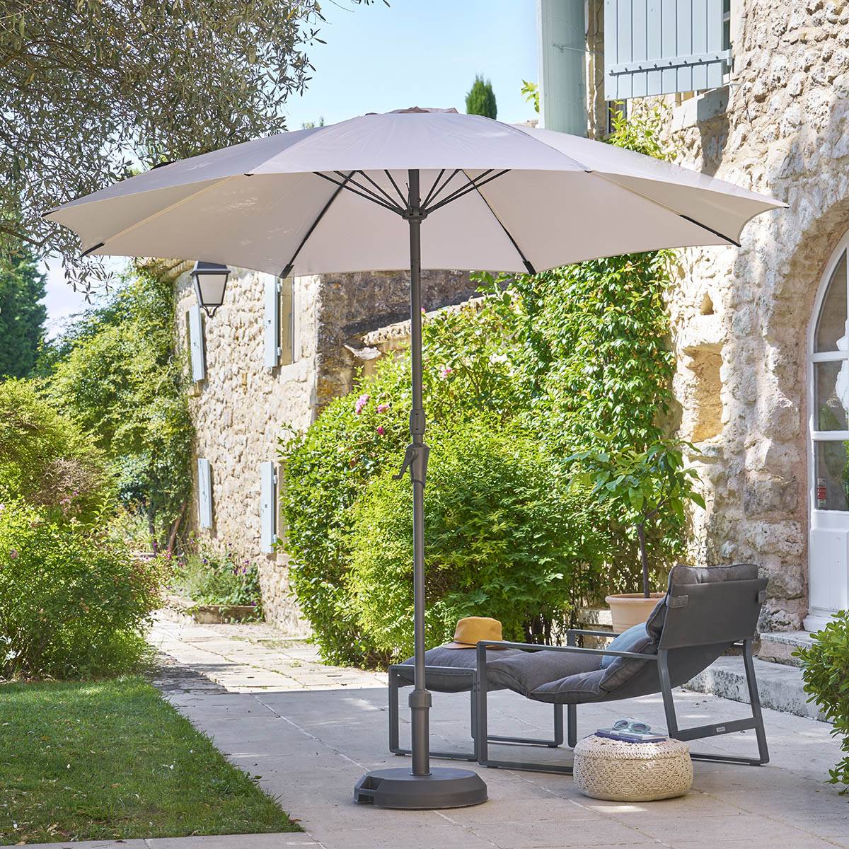 Hesperide - Parasol droit rond "Sisko" blé 2,7m Hespéride - Imagen 6
