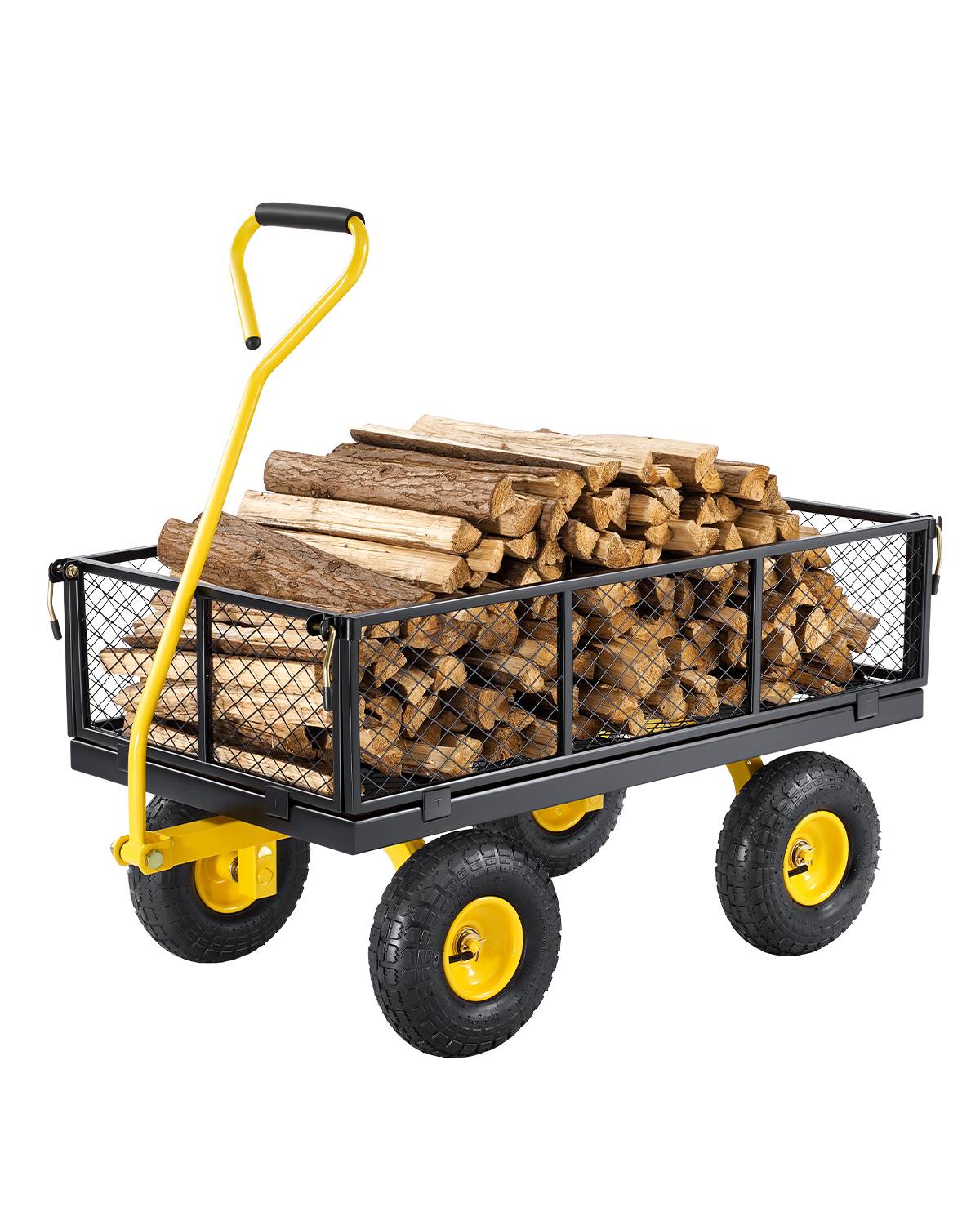 VEVOR Chariot jardin transport, charge 408 kg. Pneus 254 mm, côtes amovibles. - Image 1