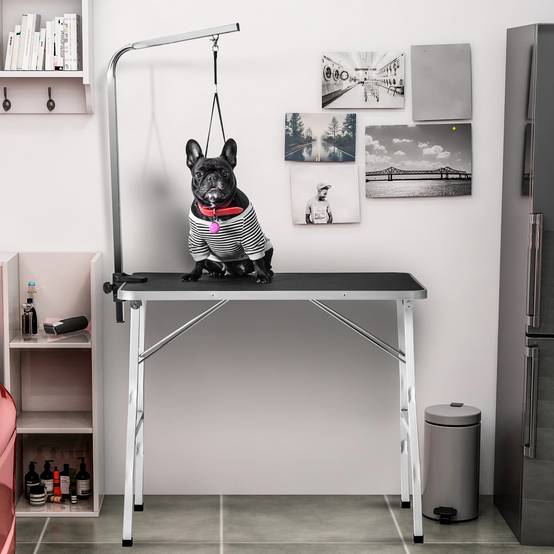 Table de toilettage pliable 90 x 60 x 76 cm acier et aluminium - PANGIVO - Image 2
