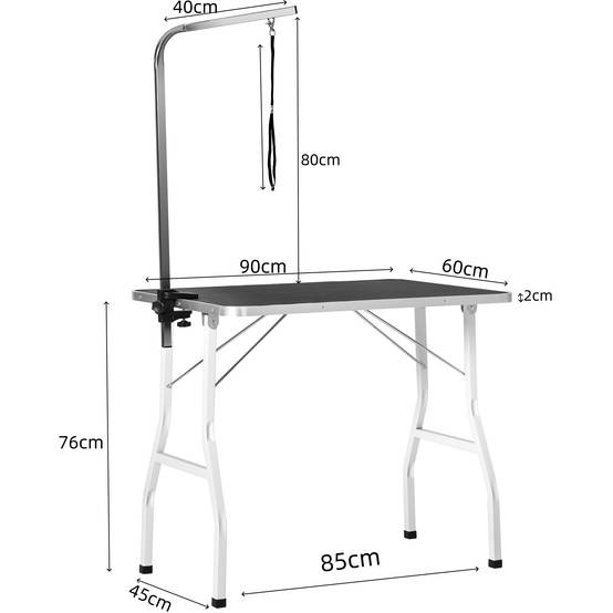 Table de toilettage pliable 90 x 60 x 76 cm acier et aluminium - PANGIVO - Image 5