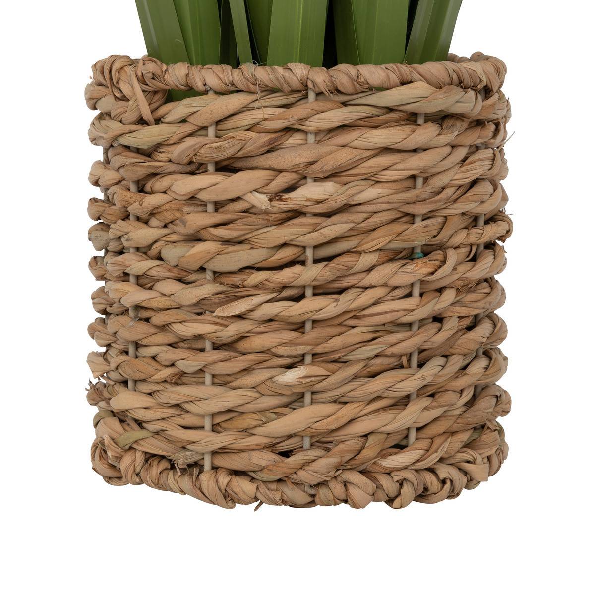 Plante artificielle Bouquet de Lin dans un pot en fibres naturelles H 91 cm - Image 3