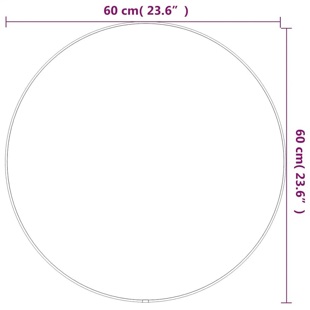 Maison Chic - Miroir mural - Miroir décoratif Noir Ø 60 cm Rond - Image 6
