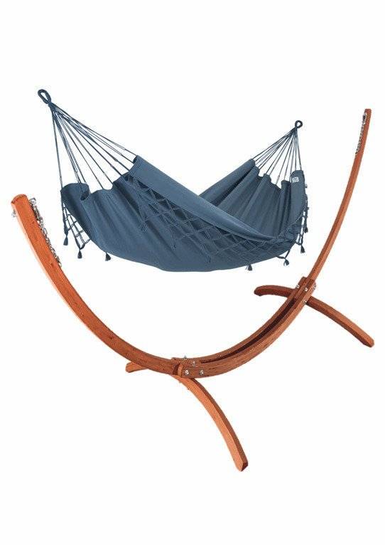 Jobek - Set Bois WEEKEND 350x125x136,5 cm Anthracite à Franges certifié FSC Mix JOBEK - Imagen 1