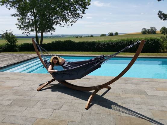 Jobek - Set Bois WEEKEND 350x125x136,5 cm Anthracite à Franges certifié FSC Mix JOBEK - Image 2