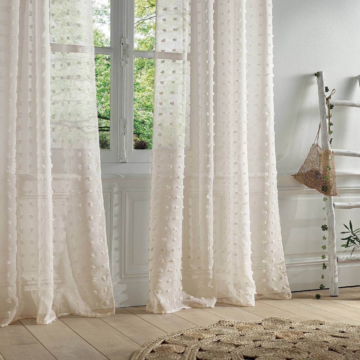 Atmosphera - Voilage "Lily" beige 140x240cm - Atmosphera Créateur d'intérieur - Imagen 1