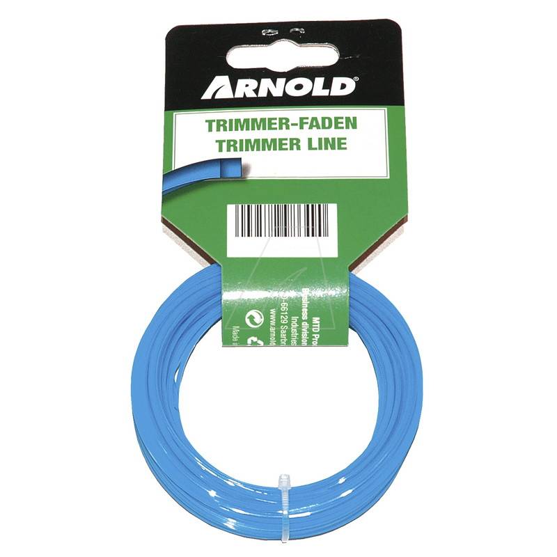 Arnold - Fil de coupe-bordure carré en nylon 1,6 mm × 15 m Arnold