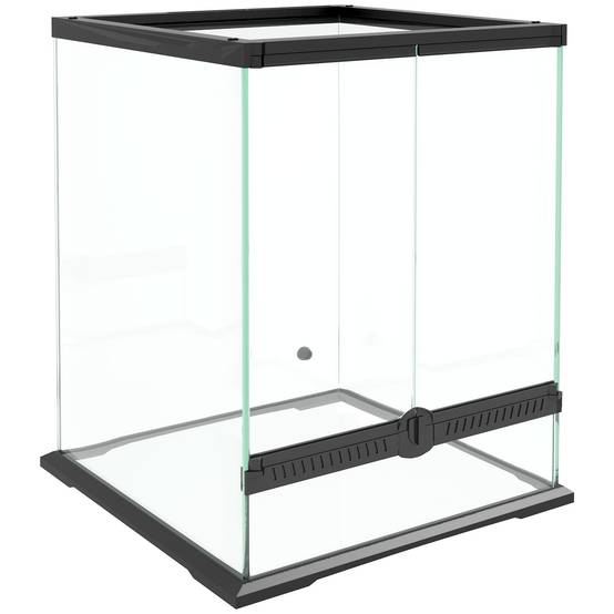 ComfortXL - Terrarium reptiles en verre trempé 45 x 45 x 60 cm noir 120 L ventilé verrouillable avec gestion des câbles - Image 10
