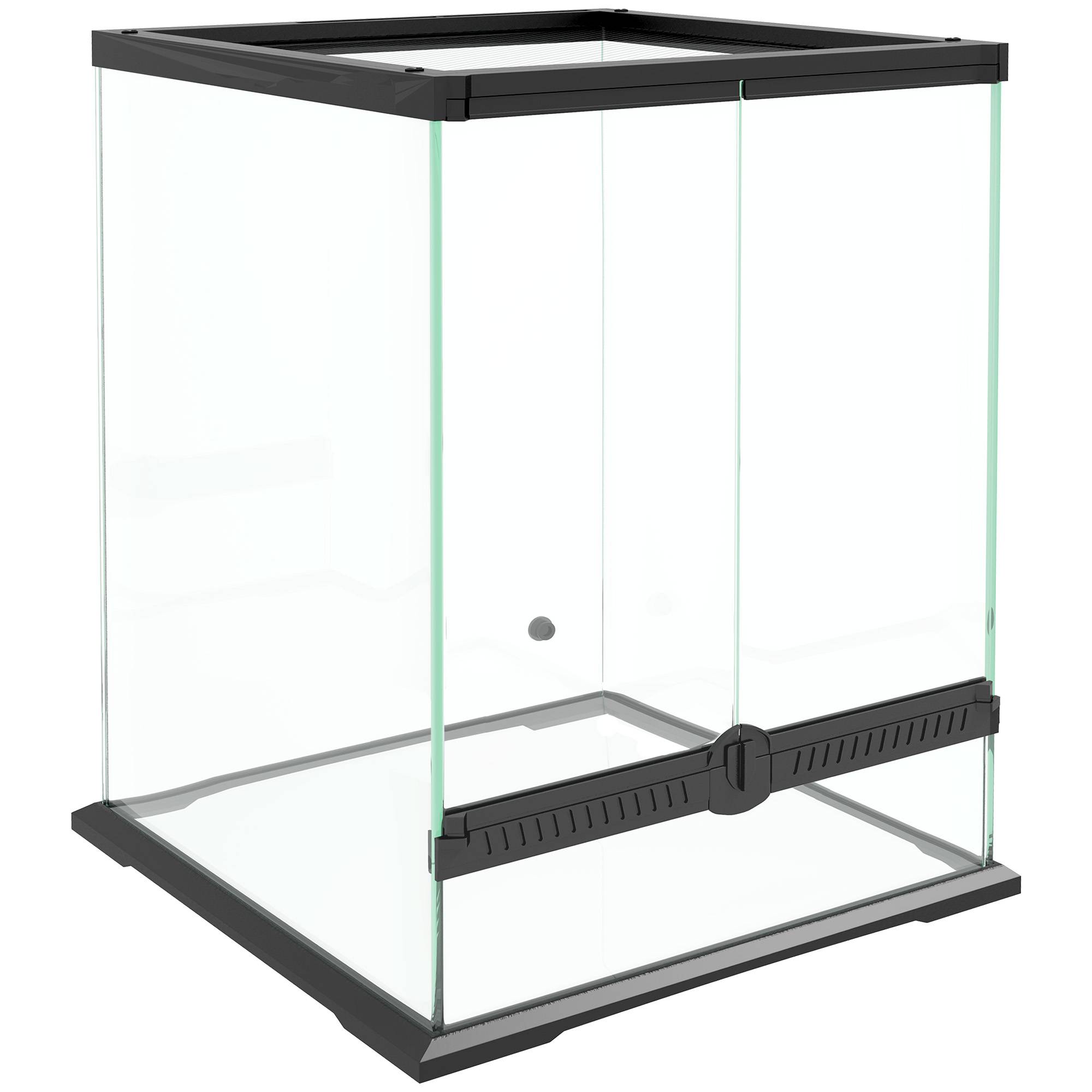 ComfortXL - Terrarium reptiles en verre trempé 45 x 45 x 60 cm noir 120 L ventilé verrouillable avec gestion des câbles - Image 10