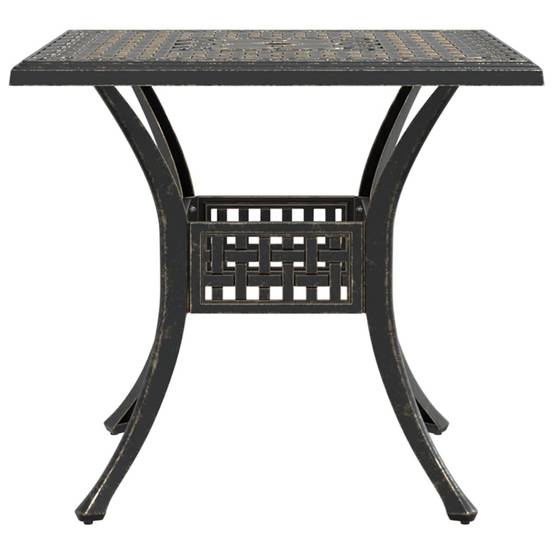 Table de jardin aluminium coulé bronze 80 x 80 x 75 cm - PANGIVO - Image 6