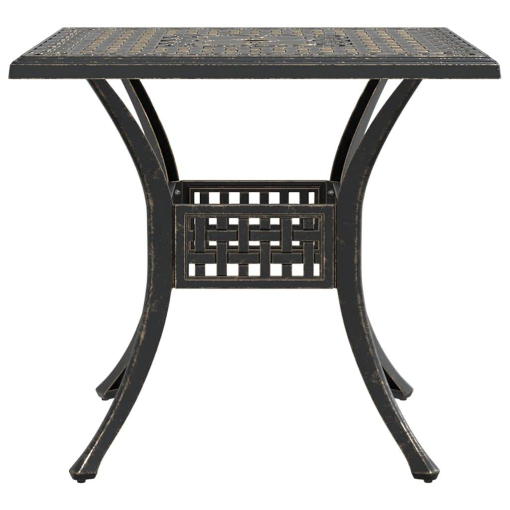 Table de jardin aluminium coulé bronze 80 x 80 x 75 cm - PANGIVO - Image 6