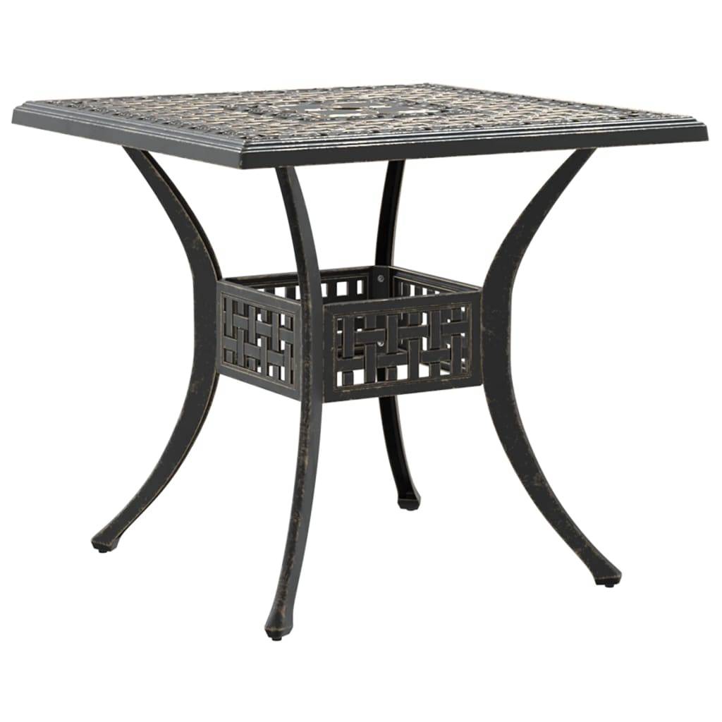 Table de jardin aluminium coulé bronze 80 x 80 x 75 cm - PANGIVO - Image 7