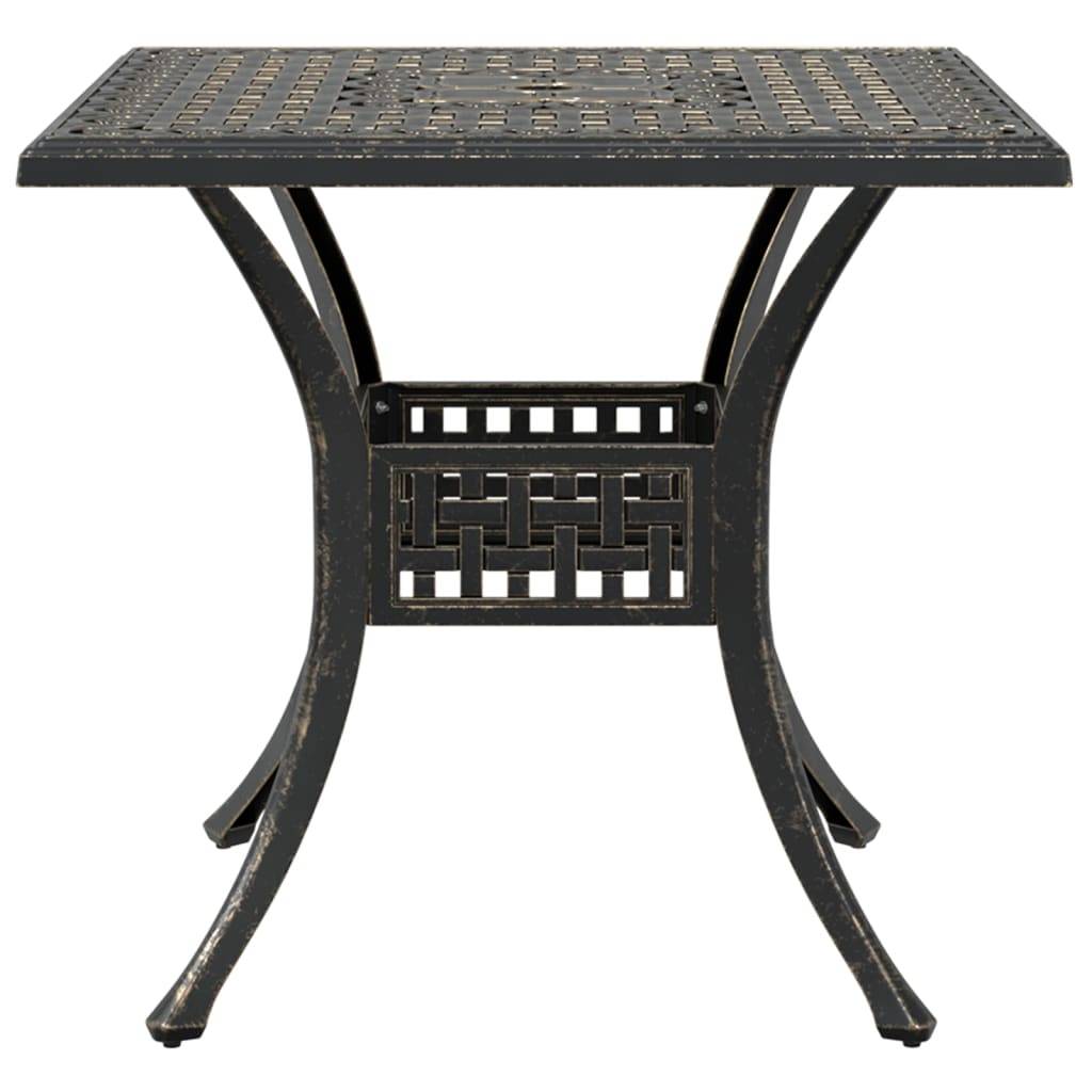 Table de jardin aluminium coulé bronze 80 x 80 x 75 cm - PANGIVO - Image 5