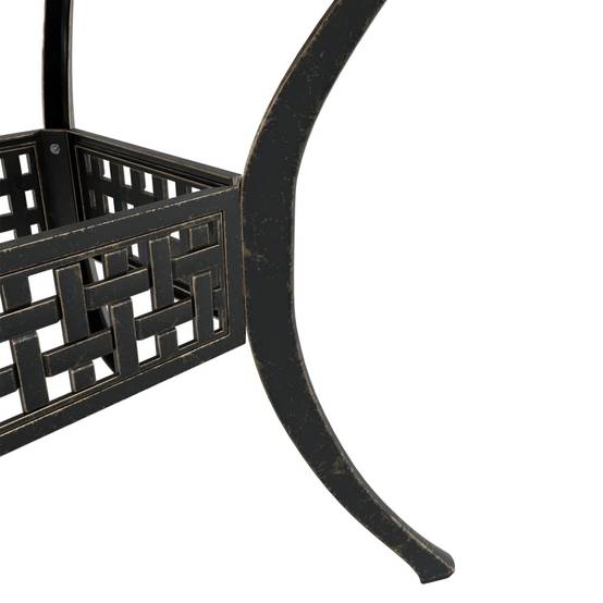Table de jardin aluminium coulé bronze 80 x 80 x 75 cm - PANGIVO - Image 10
