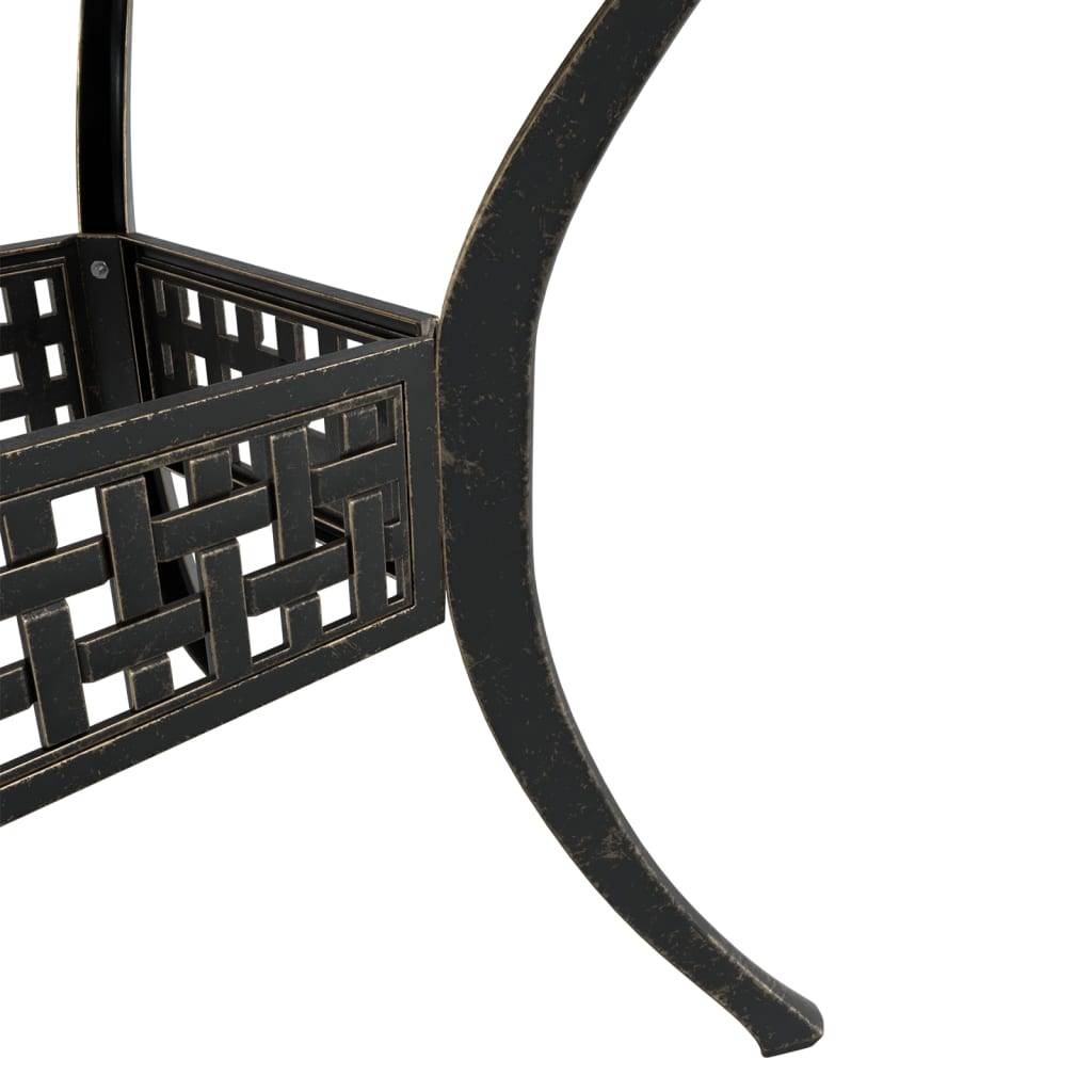 Table de jardin aluminium coulé bronze 80 x 80 x 75 cm - PANGIVO - Image 10
