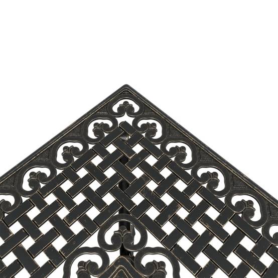 Table de jardin aluminium coulé bronze 80 x 80 x 75 cm - PANGIVO - Image 9